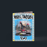 Geburtstagskarte Son Karte<br><div class="desc">Geburtstagskarte für Son mit Freestyle Breakdancer,  entwickelt durch physikalische Veränderung und exklusiv von Zazzle verkauft</div>