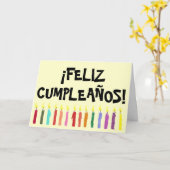 Geburtstagskarte - Spanisch Karte (Gelbe Blume)
