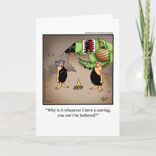 Geburtstagskarte Spaß "Cravings" für sie Karte (Vorderseite)