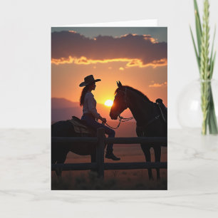 Geburtstagskarte Sunset Rider Karte