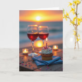 Geburtstagskarte Sunset Waters Karte (Gelbe Blume)