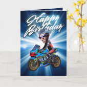 Geburtstagskarte Superbike Karte (Gelbe Blume)