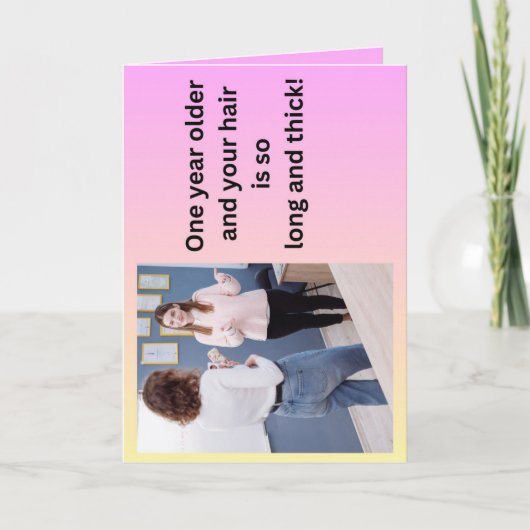 Geburtstagskarte über Kinnhaare Karte (Vorderseite)