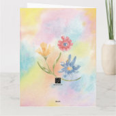 GEBURTSTAGSKARTE UND BLUME KARTE (Rückseite)