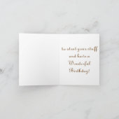 Geburtstagskarte Vintag Bird Grußkarte Karte (Innenseite)