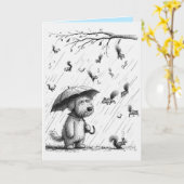 Geburtstagskarte vom Hund Karte (Gelbe Blume)
