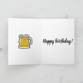 Geburtstagskarte von Bierglas Karte (Innenseite)