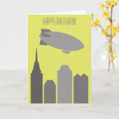 Geburtstagskarte von Custom Grey and Yellow Blimp Karte (Gelbe Blume)
