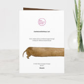 Geburtstagskarte von Dackel Karte (Rückseite)