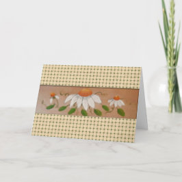 Geburtstagskarte von Daisies (Großdruck) Karte