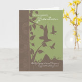 Geburtstagskarte von Enkel - Geburtstagskarte Karte (Gelbe Blume)