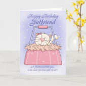 Geburtstagskarte von Freundin - Niedliches Haustie Karte (Gelbe Blume)