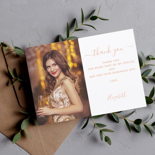 Geburtstagskarte Weißpfirsich Foto Dank Karte