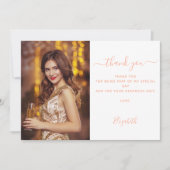 Geburtstagskarte Weißpfirsich Foto Dank Karte (Vorderseite)