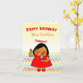 Geburtstagskarte - Yummy Karte (Gelbe Blume)