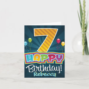 Geburtstagskarte zum 7. Geburtstag des Kindes - Ba Karte