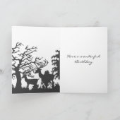 Geburtstagskarte zum Geburtstag mit Hirsch Karte (Innenseite)