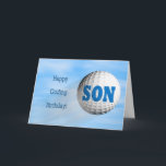 Geburtstagskarte zum Golfen für Son Karte<br><div class="desc">Eine tolle Karte für einen Golfer oder einen Golfer. Ein Golfball fliegt durch die Luft.</div>