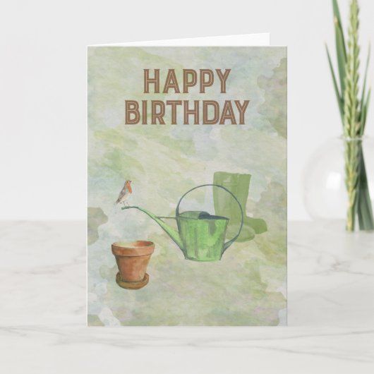 Geburtstagskarte zum Thema Garten Karte (Vorderseite)