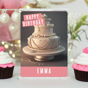 Geburtstagskarte zum Thema Juwelen Feiertagskarte