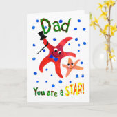 Geburtstagskarte zum Vater: Starfish Karte (Gelbe Blume)