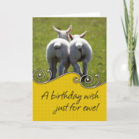 Geburtstagskarte - Zwei Baby Lambs