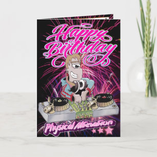 Geburtstagskartei Girl DJ Karte