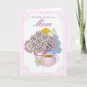Geburtstagskarten-Blumen für Mama, Mama-Geburtstag Karte
