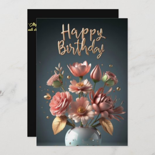 Geburtstagskarten Dankeskarte (Vorne/Hinten)