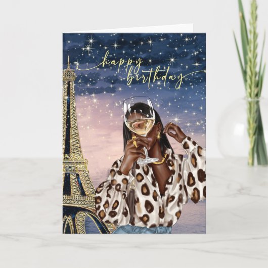 Geburtstagskarten der Afroamerikanerin Karte (Vorderseite)