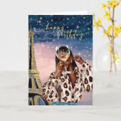 Geburtstagskarten der Afroamerikanerin Karte (Gelbe Blume)