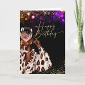 Geburtstagskarten der Afroamerikanerin Karte (Vorderseite)