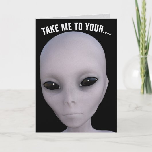 GEBURTSTAGSKARTEN der ALIEN Karte (Vorderseite)