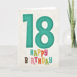 Geburtstagskarten-Design zum 18. Geburtstag Karte