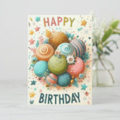 Geburtstagskarten Einladung (Stehend Vorderseite)