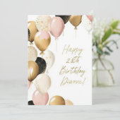 Geburtstagskarten Einladung (Stehend Vorderseite)