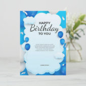 Geburtstagskarten Einladung (Stehend Vorderseite)