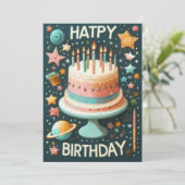 Geburtstagskarten Einladung (Stehend Vorderseite)