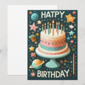 Geburtstagskarten Einladung (Vorne/Hinten)