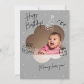 Geburtstagskarten Einladung (Rückseite)