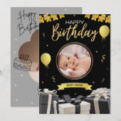 Geburtstagskarten Einladung (Vorne/Hinten)