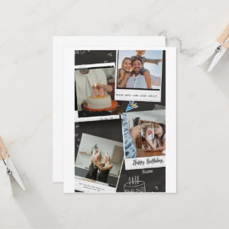 Geburtstagskarten Foto quadratische Form Collage