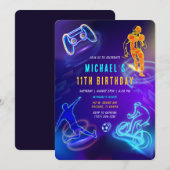 Geburtstagskarten für 11-jährige Jungen Einladung (Vorne/Hinten)