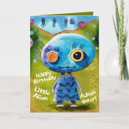 Geburtstagskarten für Kinder, die die Außerirdisch Karte