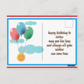 Geburtstagskarten für Kinder Postkarte (Rückseite)