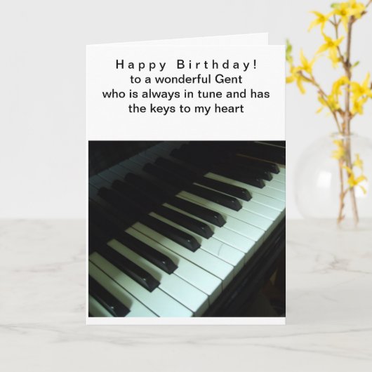 Geburtstagskarten für Männer Karte (Gelbe Blume)