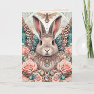 Geburtstagskarten-Häschen-Kaninchen-Engel-Prinzess Karte