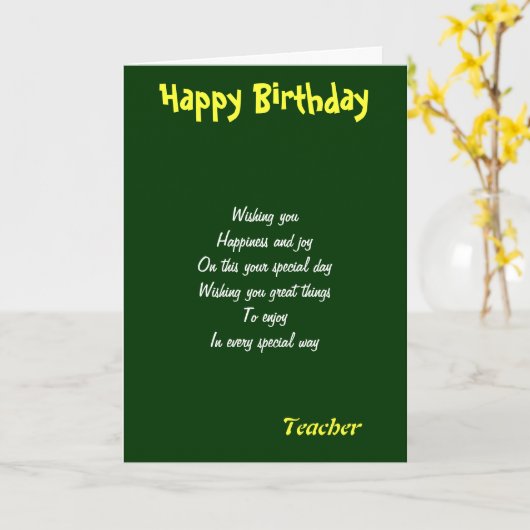 Geburtstagskarten Karte (Gelbe Blume)