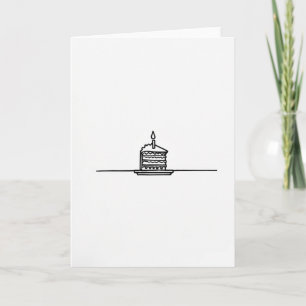 Geburtstagskarten-Motiv Minimaler Torte Karte