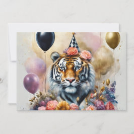 Geburtstagskarten-Party-Tiger Personalisieren Feiertagskarte